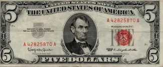 United States 5 Dollars, 1963 P-383 obverse