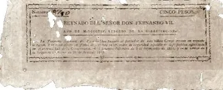 Puerto Rico 5 Pesos, 1814