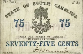 United States 75 Cents, 1863 obverse