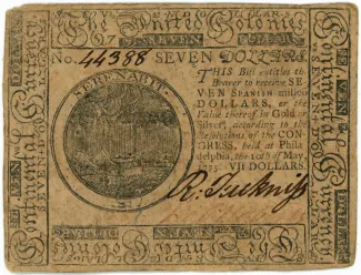 Pre-federal and private/territorial 7 Dollars, 1775-1776