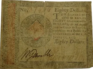 Pre-federal and private/territorial 80 Dollars, 1779