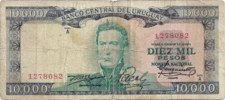 Uruguay 10.000 Pesos, 1968 image