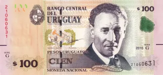 Uruguay 100 Pesos Uruguayos, 2019 image