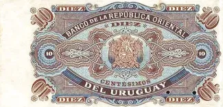 Uruguay 10 Centésimos, 1896 P-1 reverse