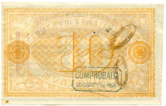 Uruguay 10 Pesos, 1868 reverse