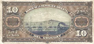 Uruguay 10 Pesos, 1896 reverse
