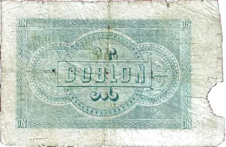 Uruguay 1 Doblón, 1865 reverse