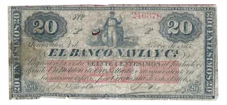 Uruguay 20 Centésimos, 1865 obverse