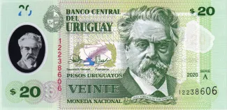 Uruguay 20 Pesos Uruguayos, 2021 image