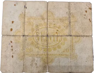 Uruguay 20 Pesos, 1875 reverse