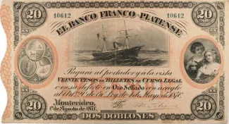 Uruguay 2 Doblones, 1871 obverse