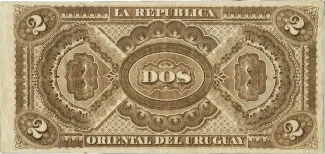 Uruguay 2 Pesos, 1875 reverse