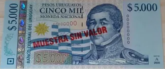Uruguay 5,000 Pesos Uruguayos, 2004-2005 obverse