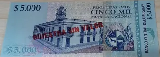 Uruguay 5,000 Pesos Uruguayos, 2004-2005 reverse