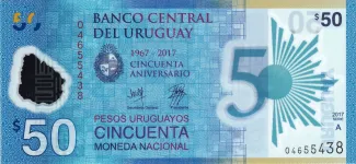 Uruguay 50 Pesos Uruguayos, 2017 P-100 obverse