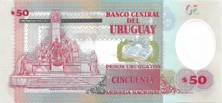 Uruguay 50 Pesos Uruguayos, 2020-2021 reverse