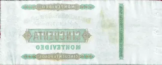 Uruguay 5 Doblones, 1872 reverse