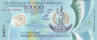 Vanuatu 10,000 Vatu 30th, 2010 P-16 obverse