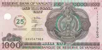 Vanuatu 1,000 Vatu 25th, 2006 P-11 obverse