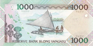Vanuatu 1,000 Vatu 25th, 2006 P-11 reverse