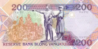 Vanuatu 200 Vatu 15th, 1995 P-9 reverse