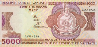 Vanuatu 5.000 Vatu, 1993 obverse