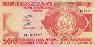 Vanuatu 500 Vatu, 1993-2006 obverse