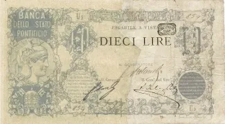 Vatican City 10 Lire, 1868 image
