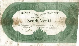 Vatican City 20 Scudi, 1853 image