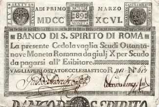 Vatican City 89 Scudi, 1786-1796 obverse