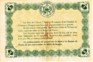 Vaucluse, Department of 1 Franc, 1915 reverse