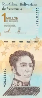 Venezuela 1,000,000 Bolivares, 2020 obverse