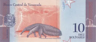 Venezuela 10 Bolivares, 2018 reverse