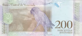 Venezuela 200 Bolivares, 2018 reverse