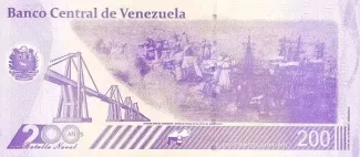 Venezuela 200 Bolivares, 2023 reverse