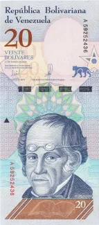 Venezuela 20 Bolivares, 2018 image
