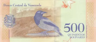 Venezuela 500 Bolivares, 2018 reverse