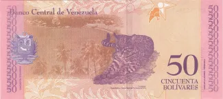 Venezuela 50 Bolivares, 2018 reverse