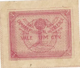 Viana do Castelo, District of 1 Centavo, obverse