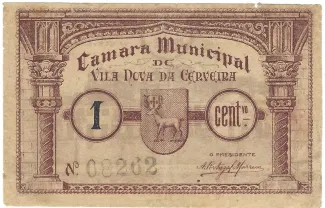 Viana do Castelo, District of 1 Centavo, obverse