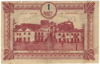 Viana do Castelo, District of 1 Centavo, reverse