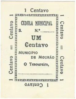 vora, District of 1 Centavo, obverse