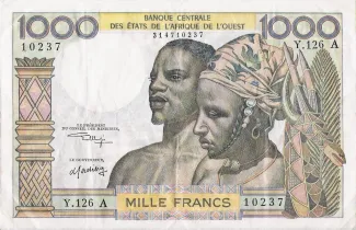 Western African States 1.000 Francs, 1980 image