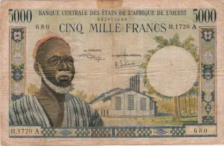 Western African States 5.000 Francs, 1977 image