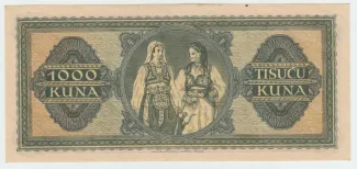 Yugoslavia 1.000 Kuna, 1943 reverse