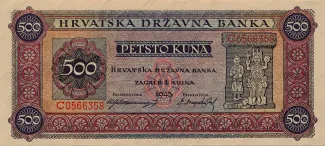 Yugoslavia 500 Kune, 1943 P-11 obverse