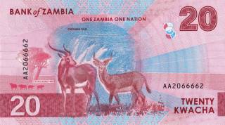 Zambia 20 Kwacha, 2024-2025 reverse