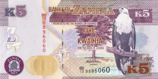 Zambia 5 Kwacha, 2014 image