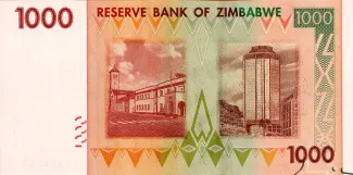 Zimbabwe 1.000 Dollars, 2007 reverse