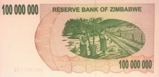Zimbabwe 100.000.000 Dollars, 2008 reverse